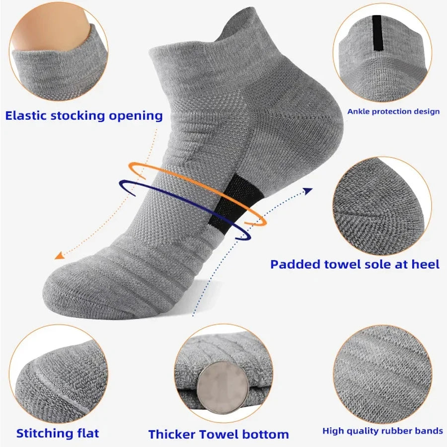 Men’s Anti-Slip Sport Socks – Short & Long, Breathable