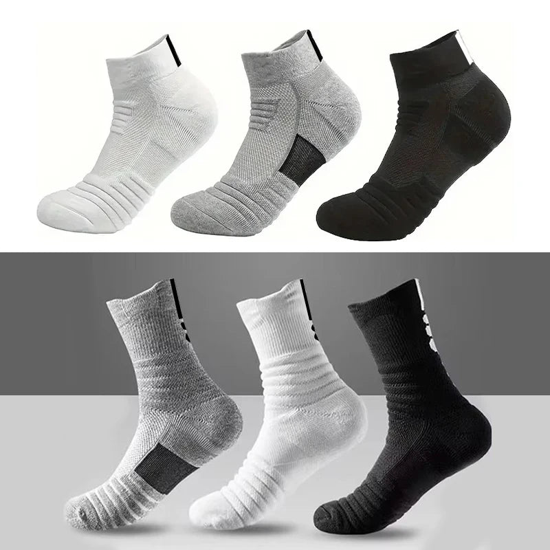 Men’s Anti-Slip Sport Socks – Short & Long, Breathable